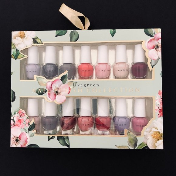 Livegreen Other - LIVEGREEN Boxed Set of 14 Mini Nail Polishes NIB
